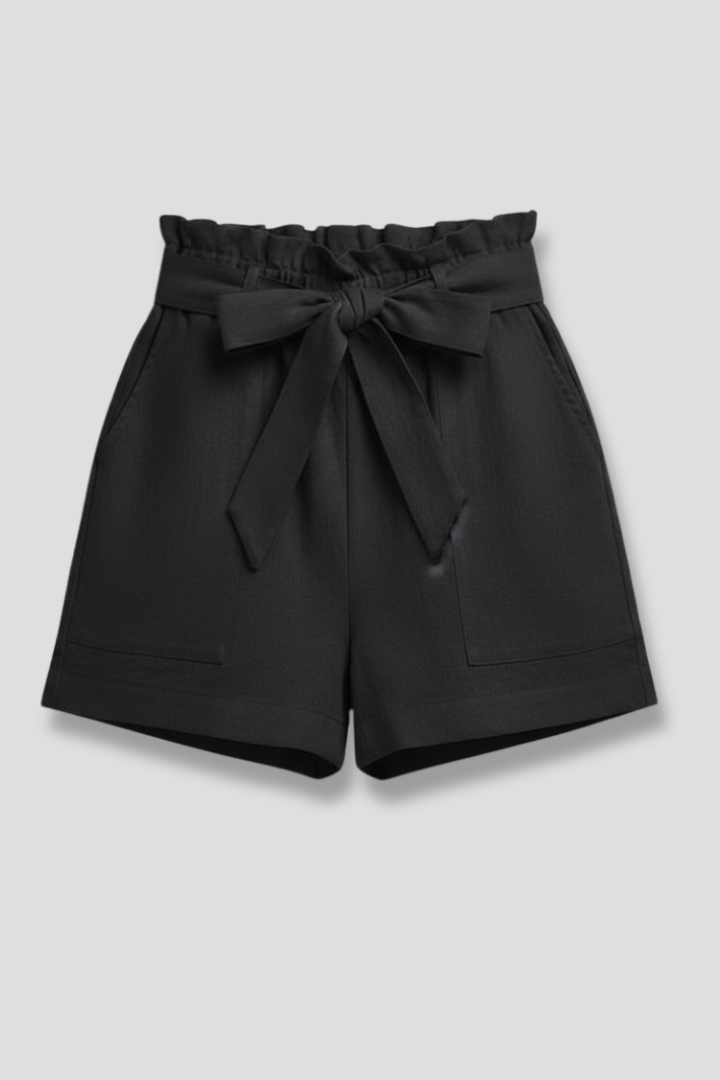 Irena | Women's Shorts with Tie Waist and Side Pockets