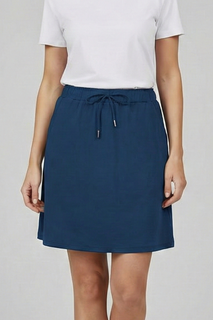 Laurentia | Women's Skirt with Drawstring Waist and Built-In Shorts
