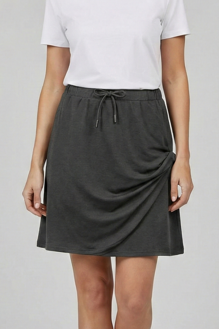 Laurentia | Women's Skirt with Drawstring Waist and Built-In Shorts