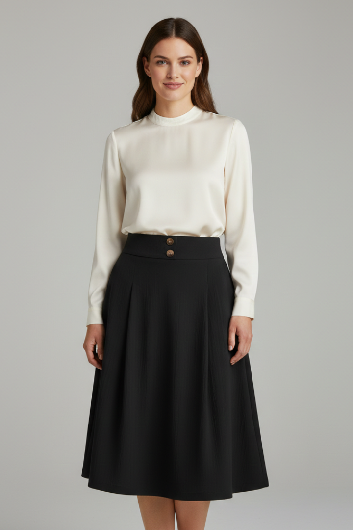 Fay | Women's Skirt with High Waist and Flared Hem