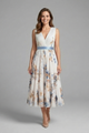 Ruby | Women's Sleeveless Dress with V-Neck and Pleated Skirt