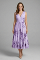 Ruby | Women's Sleeveless Dress with V-Neck and Pleated Skirt