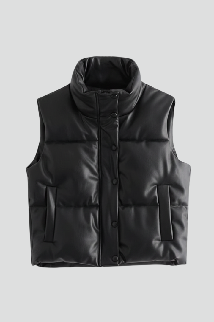 Theodora | Women’s Sleeveless Jacket with Zip Closure