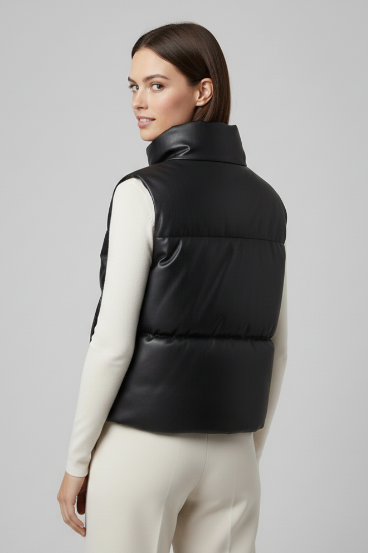 Theodora | Women’s Sleeveless Jacket with Zip Closure