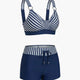 Berta | Women's Striped Bikini Set with Shorts - image 1