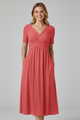 Raquel | Women's Summer Dress with V-neck and Short Sleeves