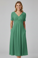 Raquel | Women's Summer Dress with V-neck and Short Sleeves