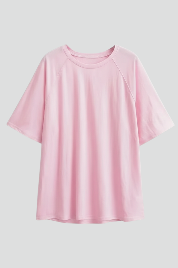 Cherise | Women's T-Shirt with Round Neckline and Dropped Sleeves