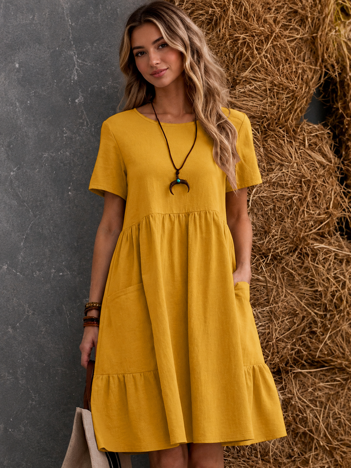 Reba | Women's Tiered Pocket Midi Dress