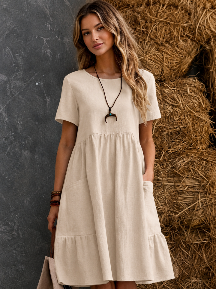 Reba | Women's Tiered Pocket Midi Dress