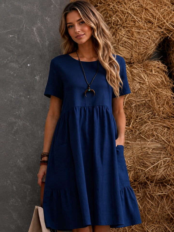 Reba | Women's Tiered Pocket Midi Dress