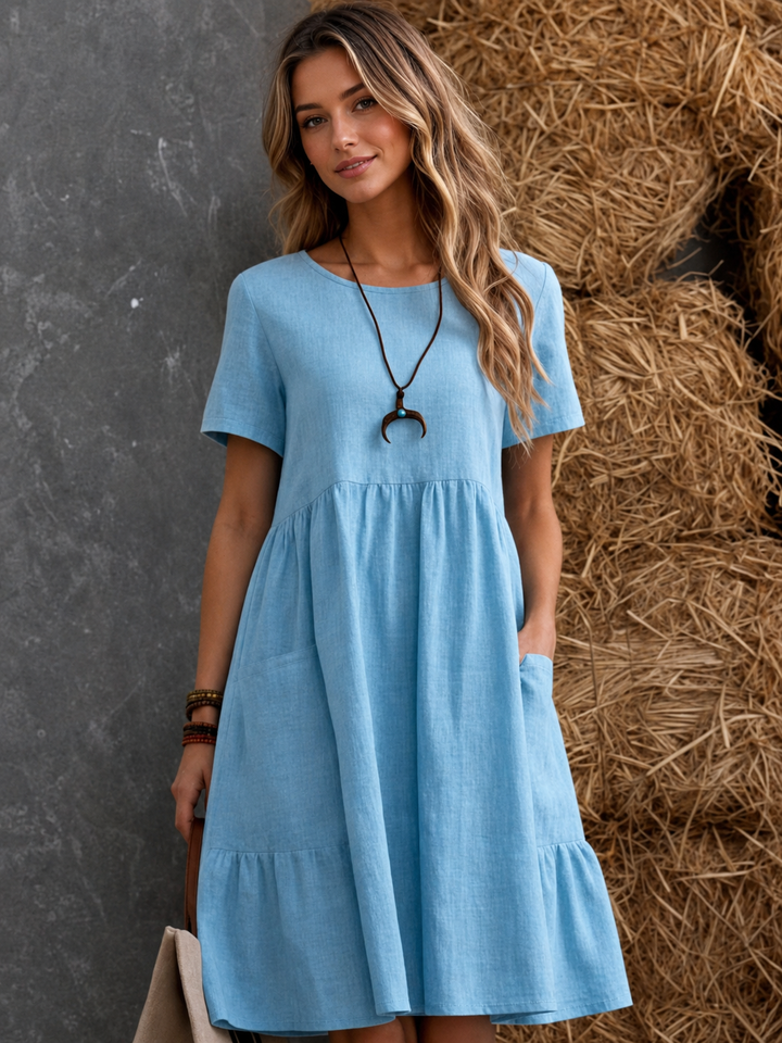 Reba | Women's Tiered Pocket Midi Dress