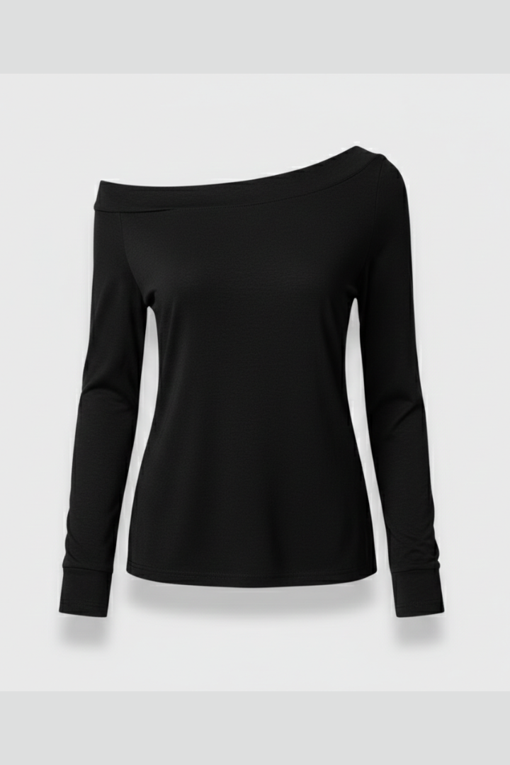 Casilda | Women's Top with Off-Shoulder Neckline and Long Sleeves