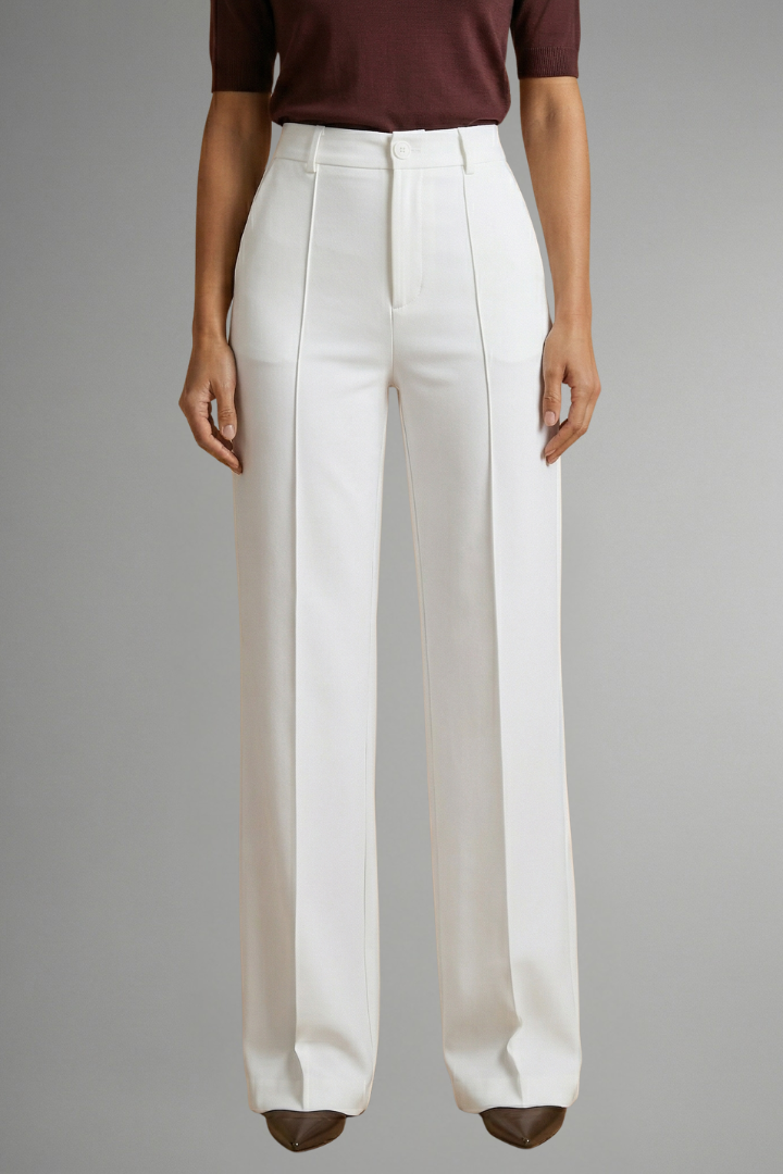 Martha | Women's Trousers with High Waist and Straight Leg