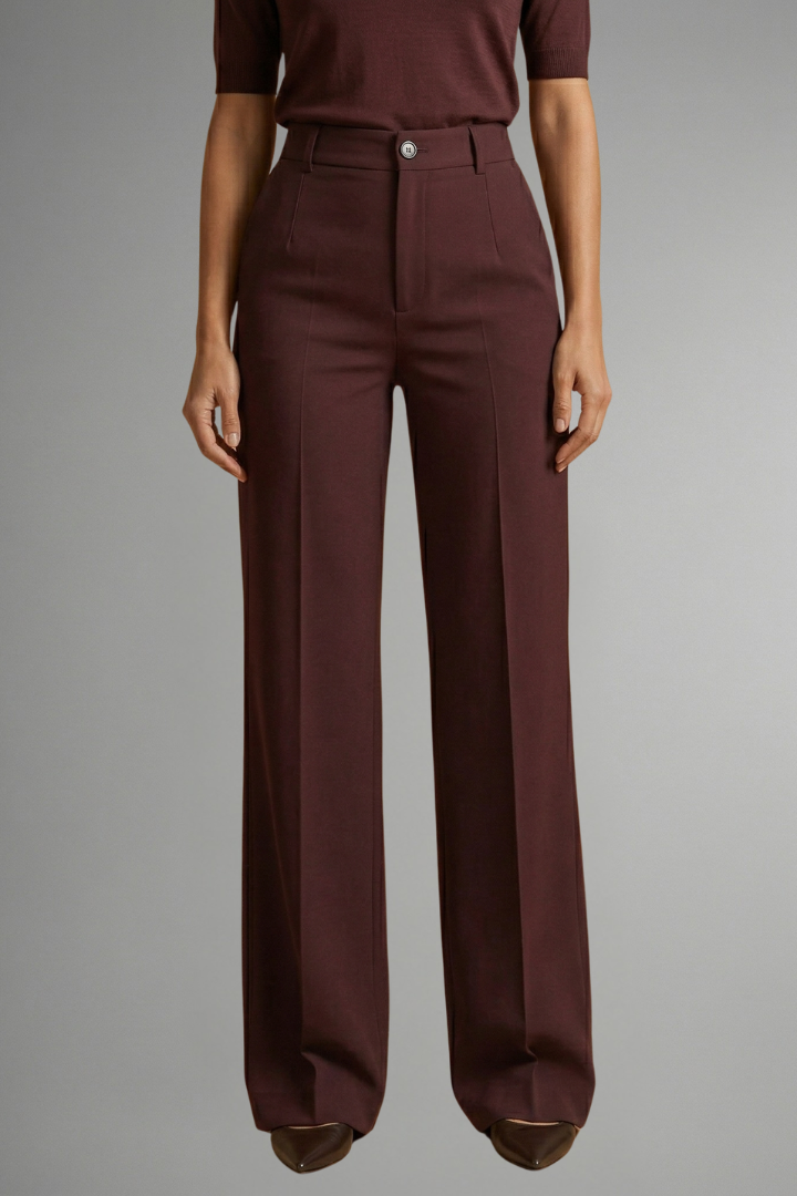 Martha | Women's Trousers with High Waist and Straight Leg