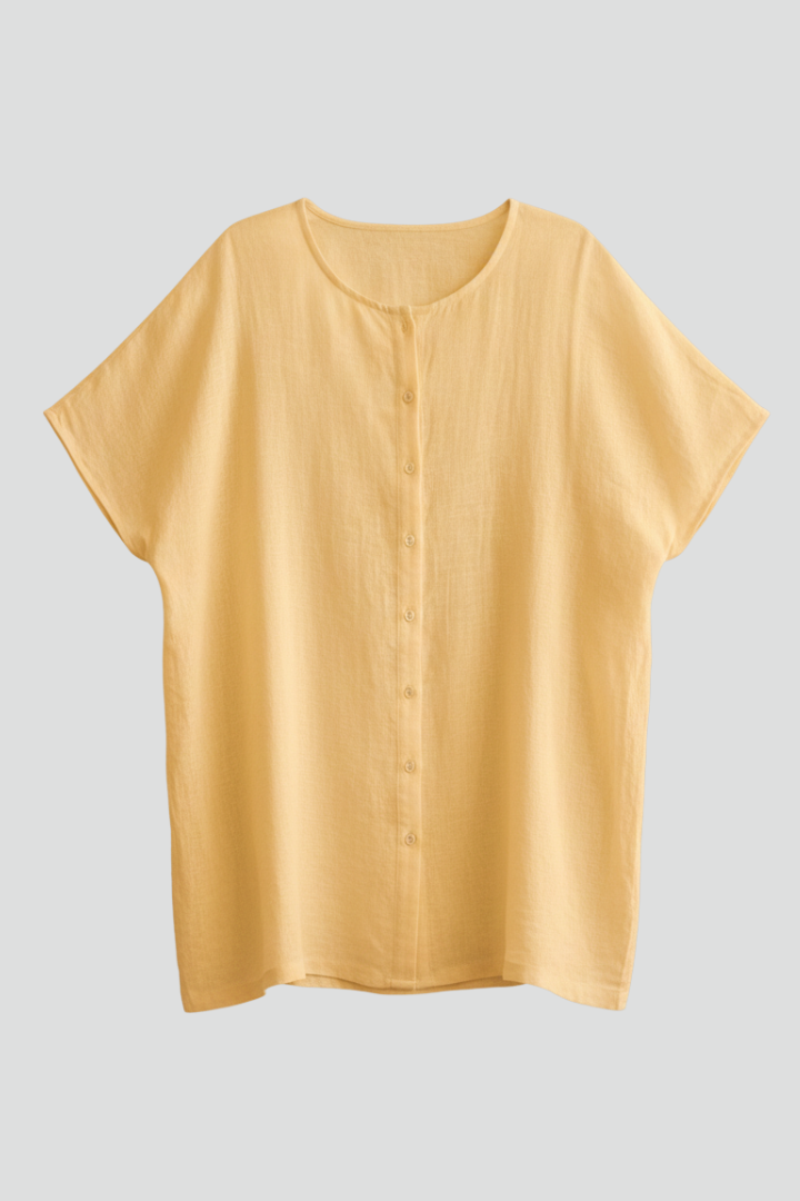 Marthe | Women's Tunic Dress with V-Neck and Short Sleeves