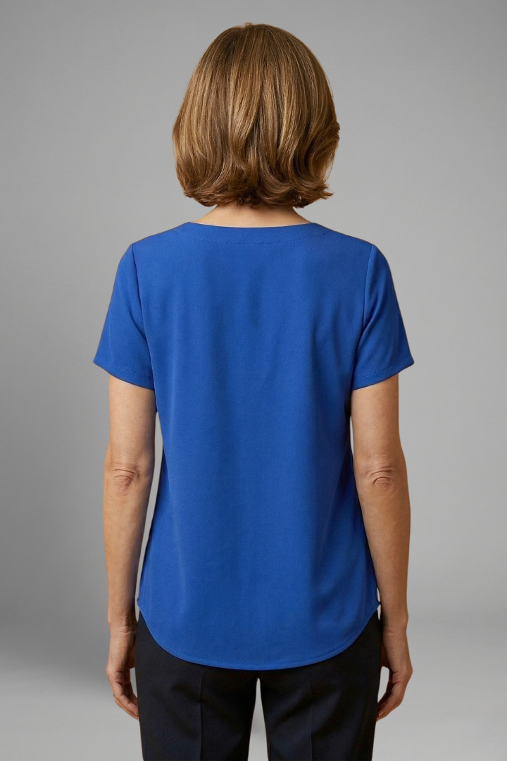 Leilani | Women's Tunic Top with Square Neck and Pleated Front