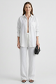 Eartha | Women's Two-Piece Set with Button Shirt and Straight Trousers