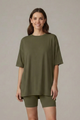 Jehanne | Women's Two-Piece Set with Crew Neck Top and Loose Shorts