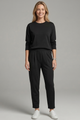Constanza | Women's Two-Piece Set with Crew Neck Top and Tapered Trousers