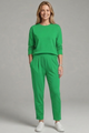 Constanza | Women's Two-Piece Set with Crew Neck Top and Tapered Trousers