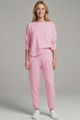 Constanza | Women's Two-Piece Set with Crew Neck Top and Tapered Trousers