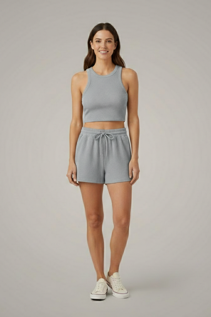 Honora | Women's Two-Piece Set with Racerback Top and Drawstring Shorts