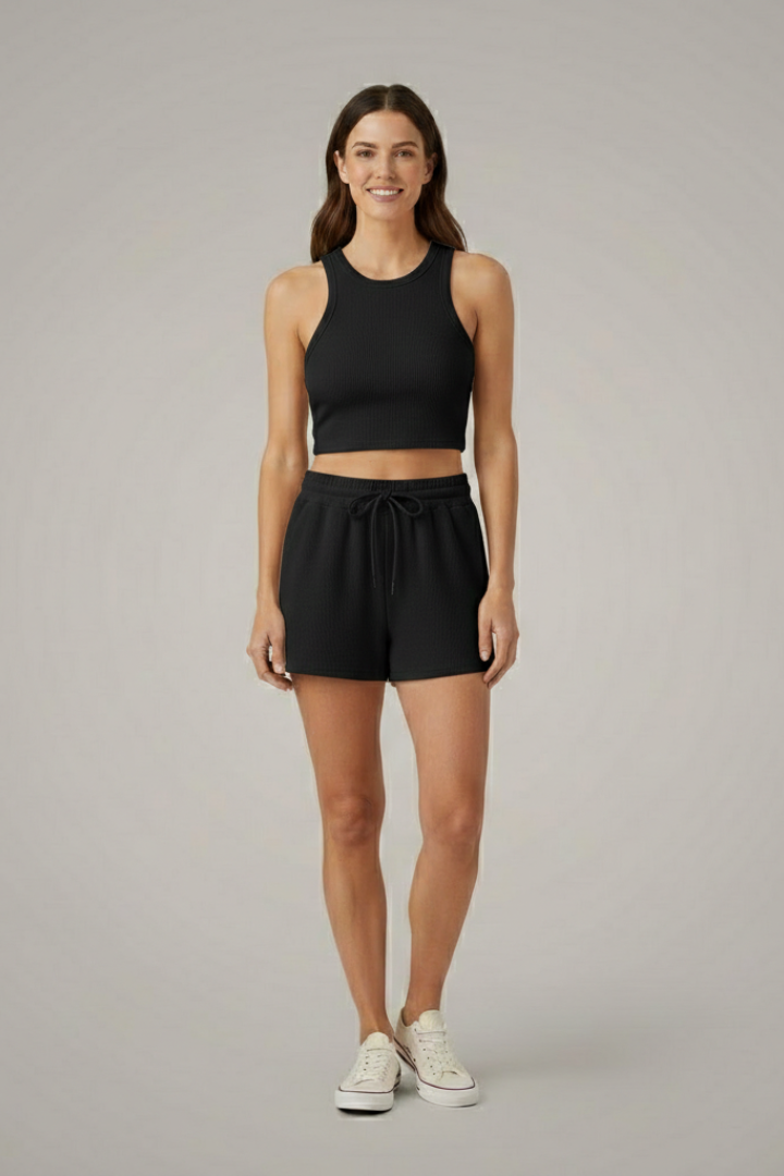 Honora | Women's Two-Piece Set with Racerback Top and Drawstring Shorts