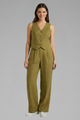 Dove | Women's Two-Piece Set with V-Neck Waistcoat and Wide Trousers
