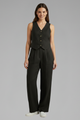 Dove | Women's Two-Piece Set with V-Neck Waistcoat and Wide Trousers