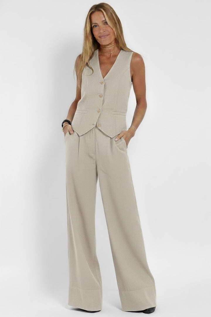 Arabelle | Women's Two Piece Outfit V Neck Waistcoat