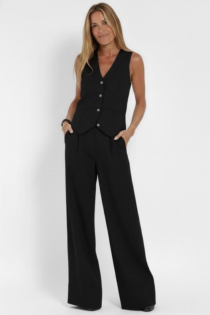 Arabelle | Women's Two Piece Outfit V Neck Waistcoat