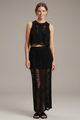 Fanchon | Women's Two Piece Set with Crop Top and Side Slit Skirt