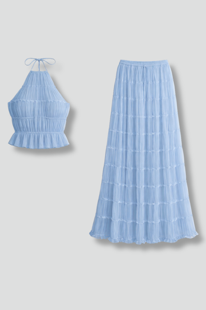 Galatea | Women's Two Piece Set with Halter Top and Maxi Skirt
