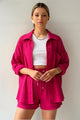 Ilona | Women's Two Piece Set with Oversized Blouse and Muslin Shorts