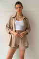 Ilona | Women's Two Piece Set with Oversized Blouse and Muslin Shorts