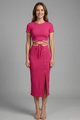 Evonne | Women's Two Piece Set with Sleeveless Top and Midi Skirt