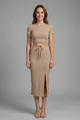 Evonne | Women's Two Piece Set with Sleeveless Top and Midi Skirt