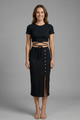 Evonne | Women's Two Piece Set with Sleeveless Top and Midi Skirt