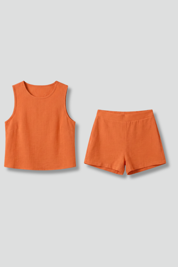 Isla | Women's Two Piece Set with Sleeveless Top and Shorts