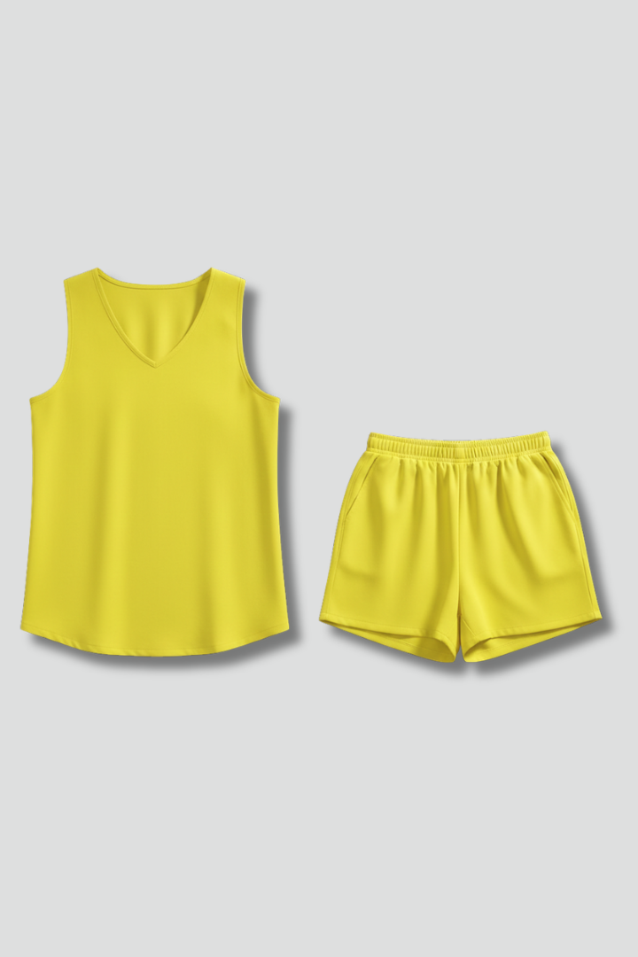 Grania | Women's Two Piece Set with Sleeveless Tunic and Shorts