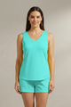 Grania | Women's Two Piece Set with Sleeveless Tunic and Shorts