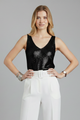 Peridot | Women's V-Neck Top with Sequin Decoration and Versatile Fit