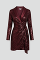 Maeve | Women's Wrap Dress with Sequin Surface and Draped Design