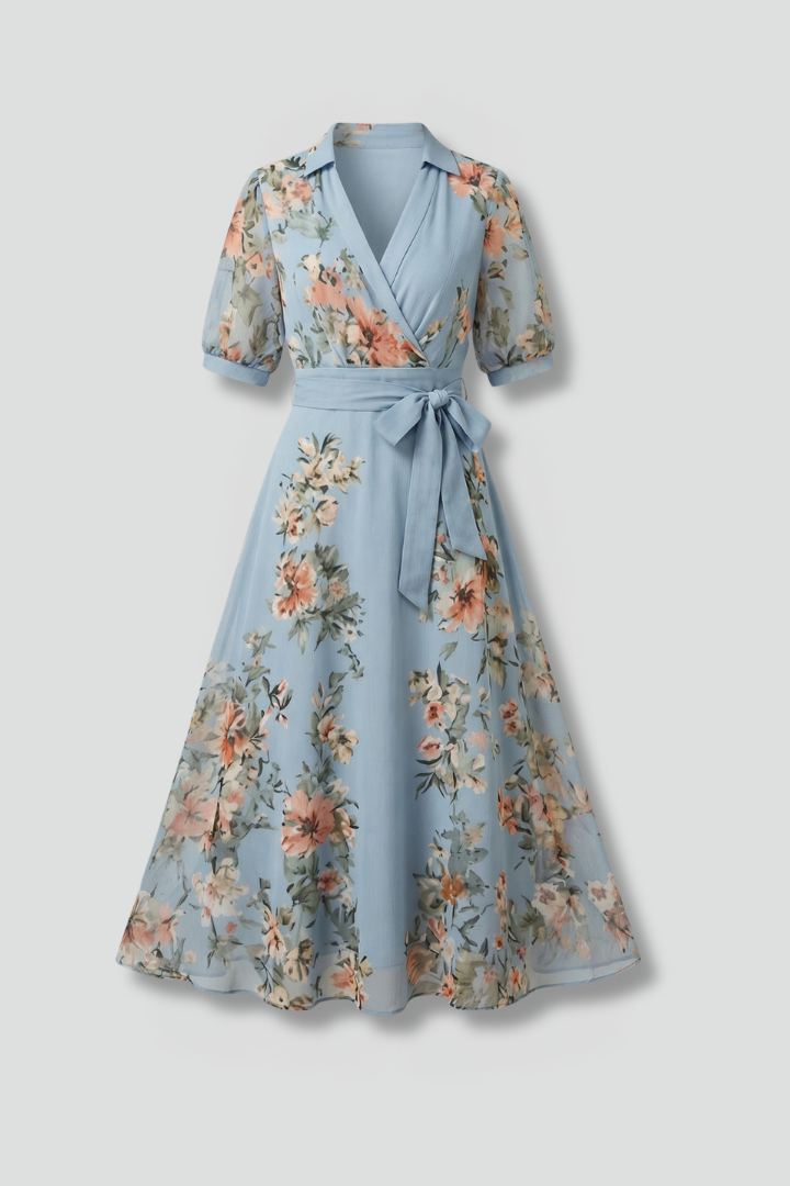 Zelie | Women's V-Neck Wrap Dress for Easy Dressing