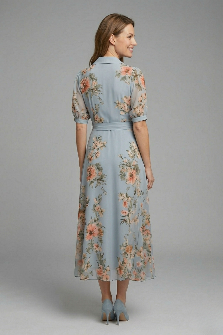 Zelie | Women's V-Neck Wrap Dress for Easy Dressing
