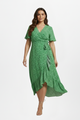 Oliana | Women's Wrap Dress with V-Neckline and Short Sleeves