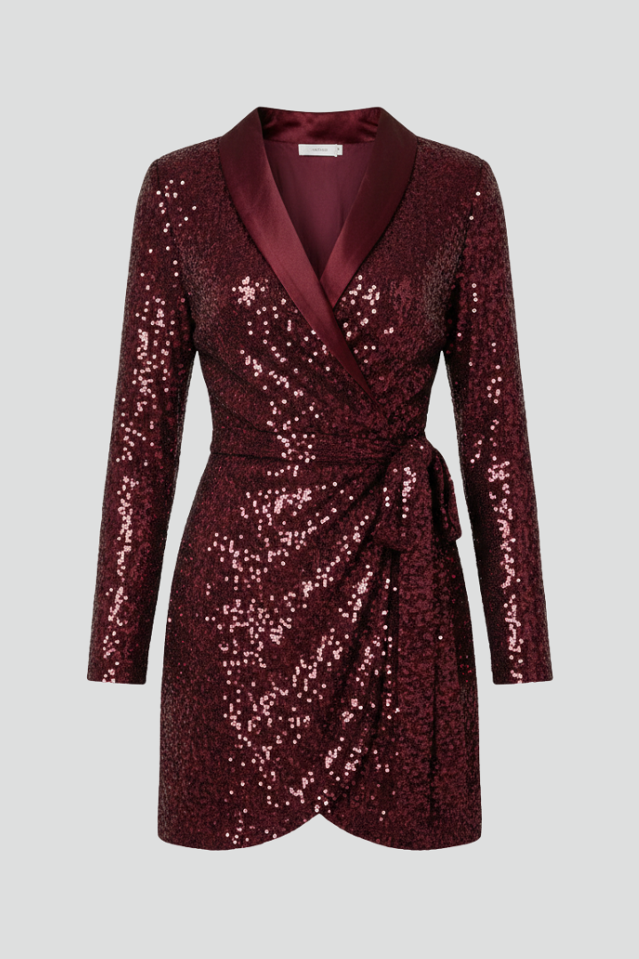 Myrtle | Women's Wrap Dress with V Neck and Long Sleeves