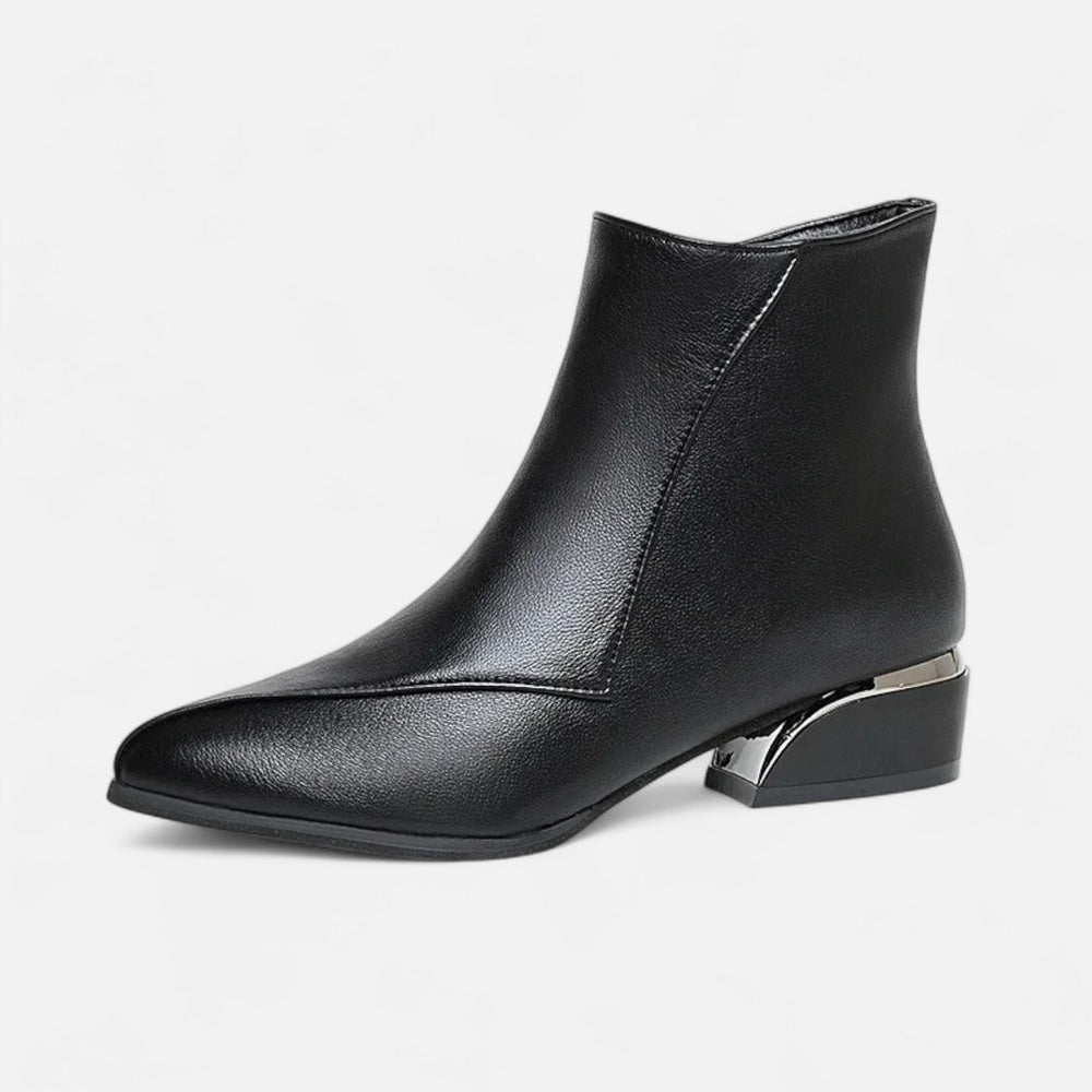 Amabel | Women’s Classic Chunky Low Heel Ankle Boots