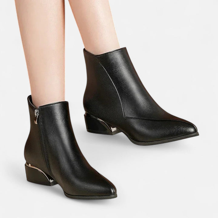 Amabel | Women’s Classic Chunky Low Heel Ankle Boots